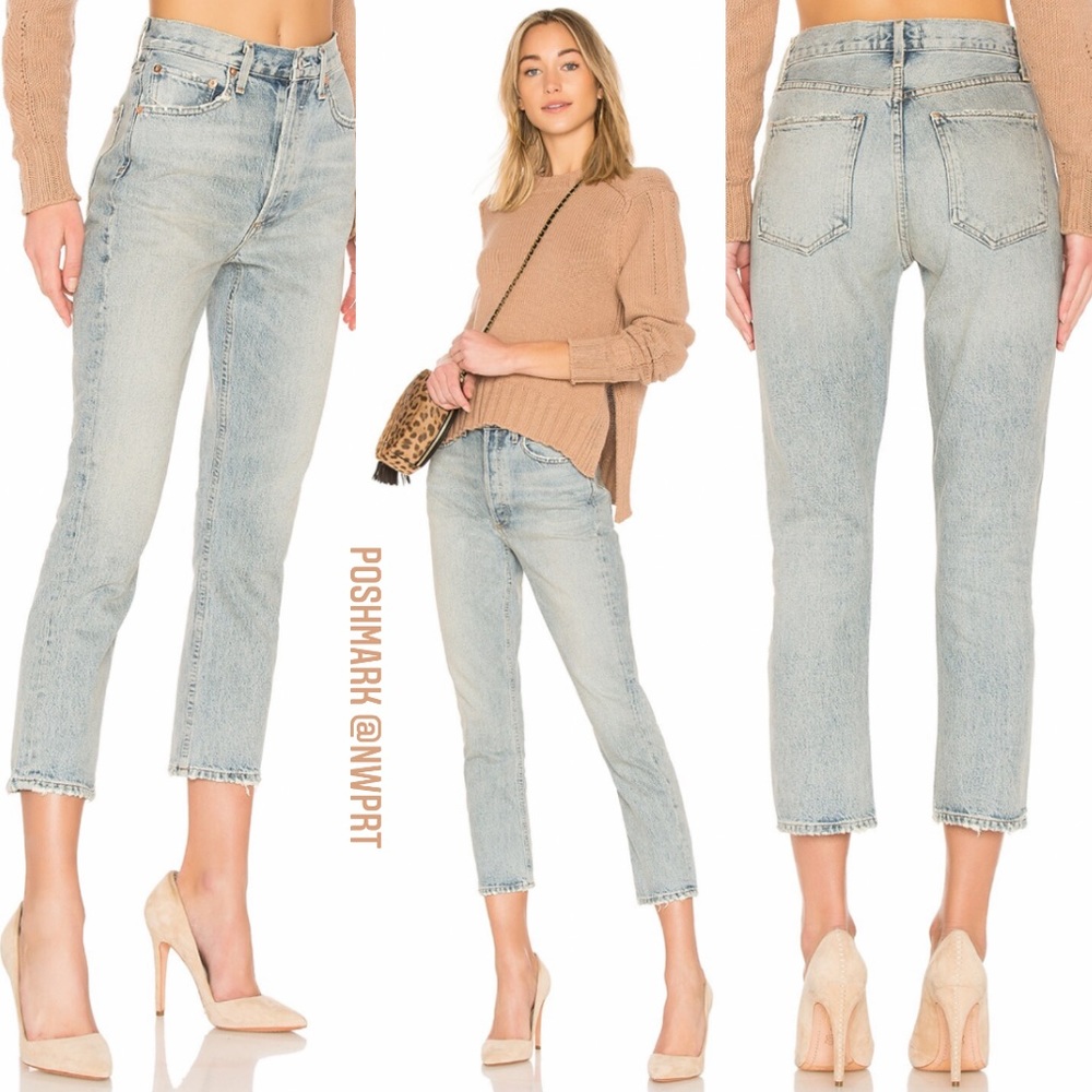 AGOLDE ♡ Riley Vanished High Rise Straight Leg Crop 25